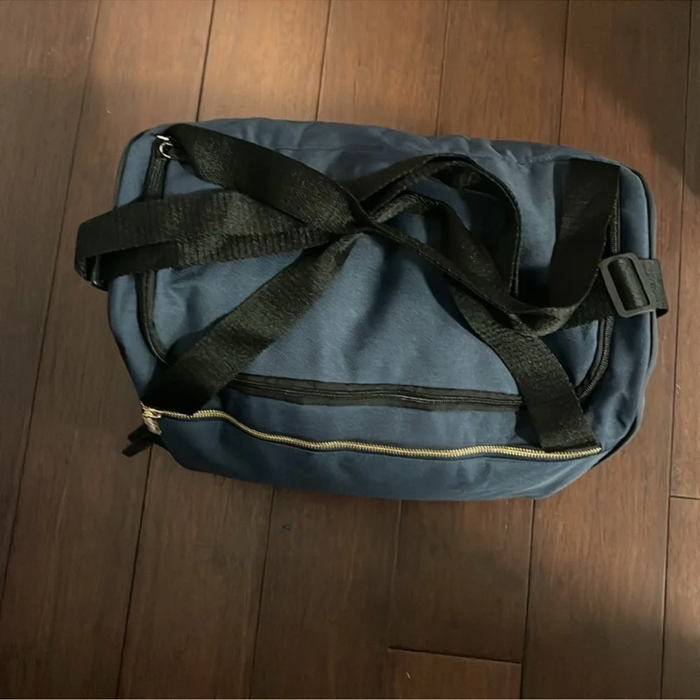 PACO RABANNE Men's Blue and Black Duffel Bag